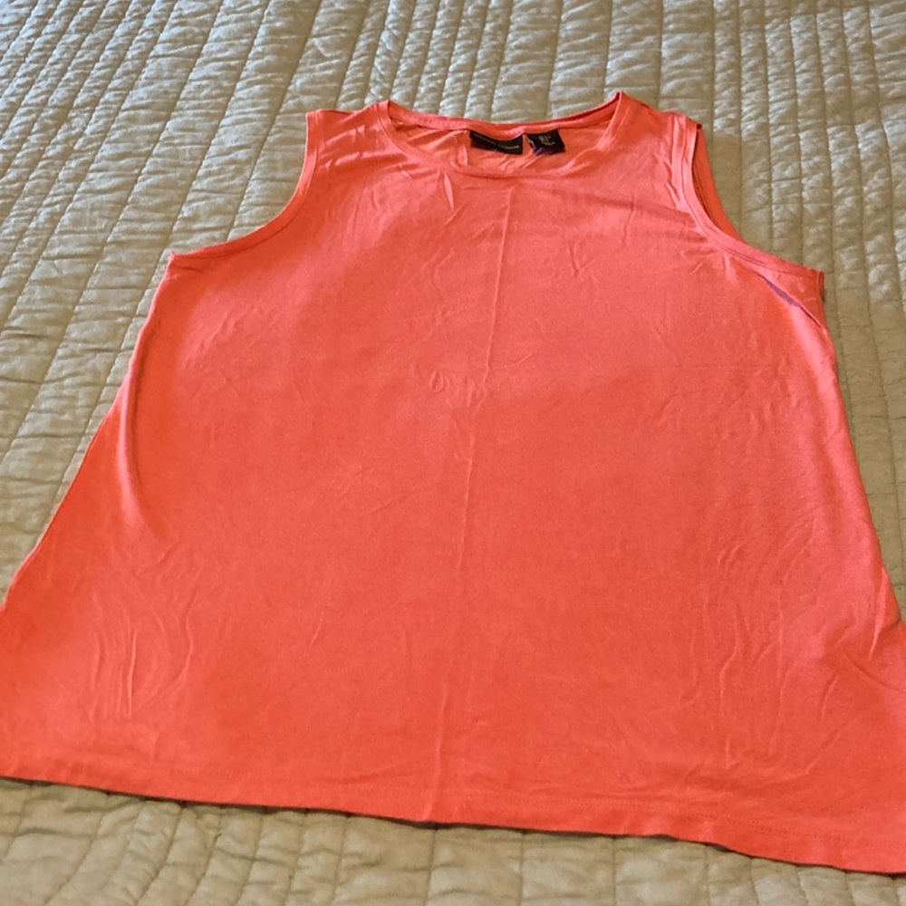 Women’s sleeveless top by Adrienne Vittadini. Size large - salmon shade